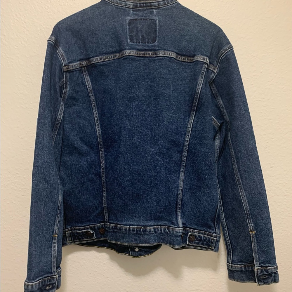 Vintage Levis Jean Jacket 80s Blue Wash Trucker Denim Adult Size L - Picture 6 of 12